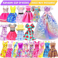 AK KYC doll shoes and hangers simplify outfit changes during playtime.
