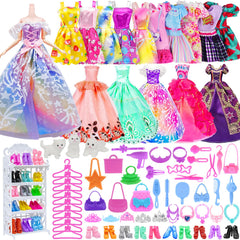 AK KYC necklaces enhance pretend jewelry dressing for 11.5-inch dolls.