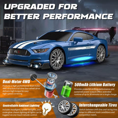 Aka Supaku RC Drift Car battery compartment allows quick swaps.