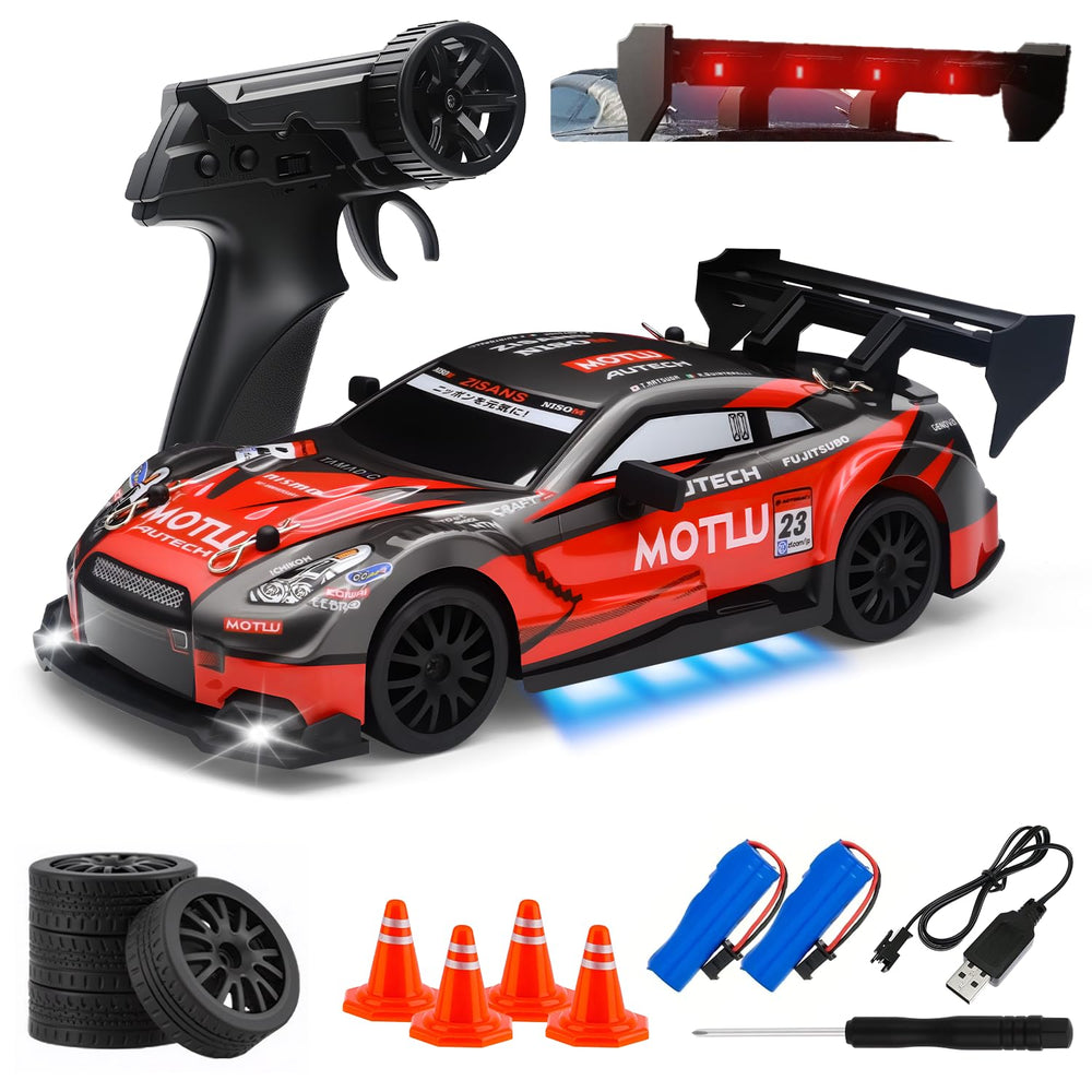 Aka Supaku RC Drift Car front headlights illuminate night play