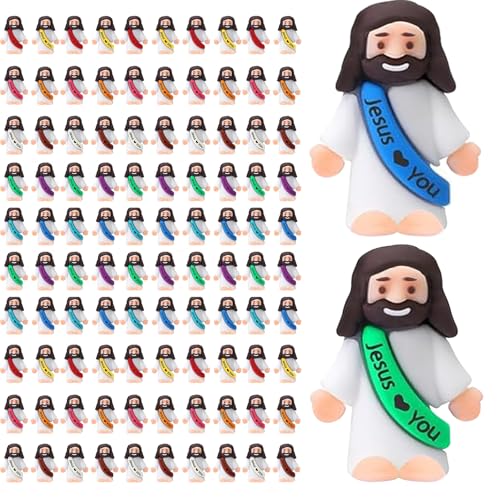 AKFAHOIF little Jesus figurine in multicolor bulk pack for Easter egg hunts