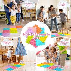 AKIMRABY mats assemble into various shapes for versatile setups.