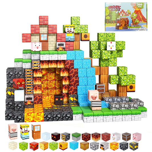 AKUTAIN 300PCS blocks collection supports imaginative building and color-rich play.
