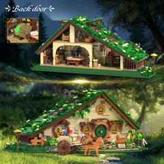 AKVOESS A-Frame cabin fireplace and candlelight creating a warm miniature scene