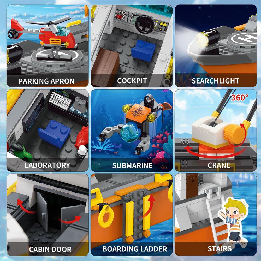 AKWME City Ocean Explorer shark cage for wildlife discovery play.