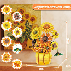 AKWME sunflower pot with 10 blooms for customizable bouquet design