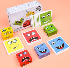 ALaLatois face changing cubes with bell invite turn taking and recognition.