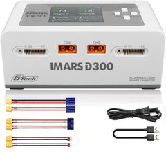 Alaohu IMARS D300 dual-channel charger front view for fast simultaneous charging.