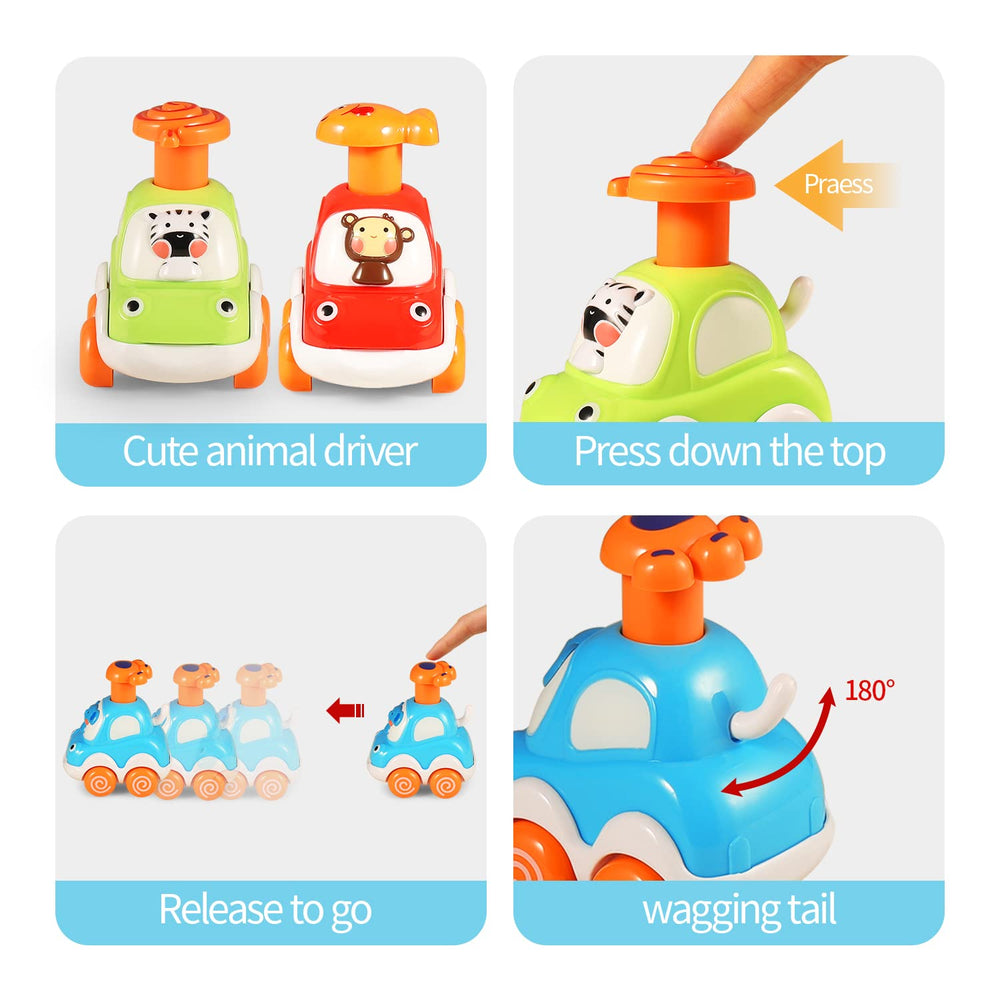 ALASOU rolling action car: easy-grip design for little hands.