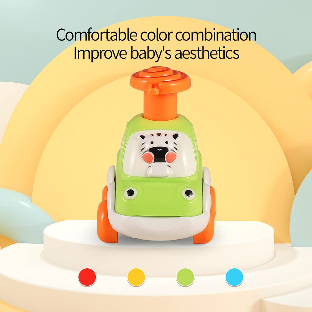 ALASOU animal car set with bright colors boosts color recognition.