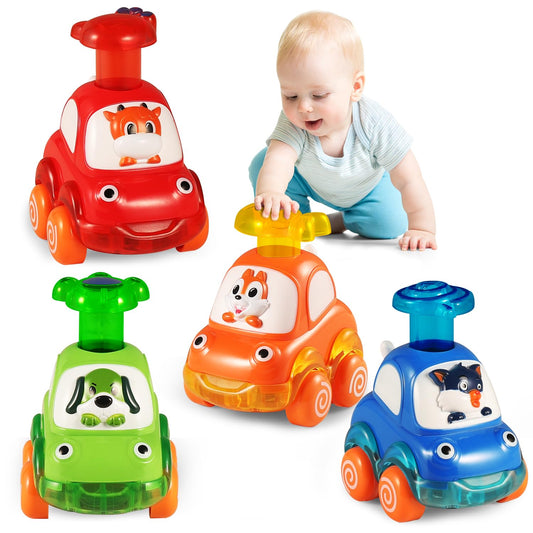 ALASOU animal car toy calf front view promotes imaginative play and fine motor skills.