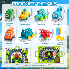 ALASOU Car Toys Storage Bag keeps the set organized after playtime.
