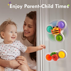 ALASOU bath time spinner toy adds splashy sensory play.