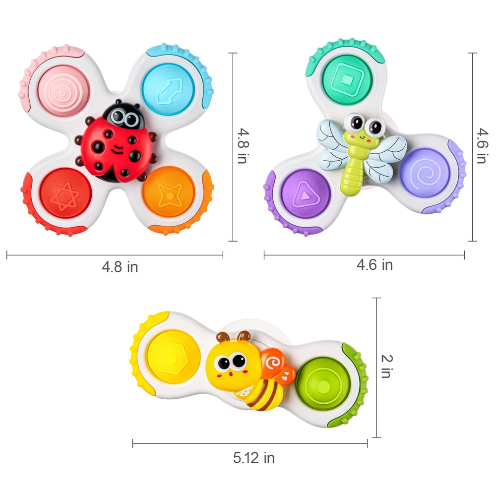 ALASOU pop suction spinner promotes hand-eye coordination and fine motor exploration.