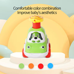 ALASOU press-and-go car provides instant action without batteries.