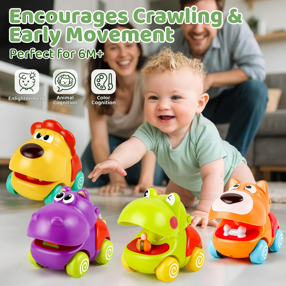 ALASOU Push and Go travel companion toys for car seats and planes.