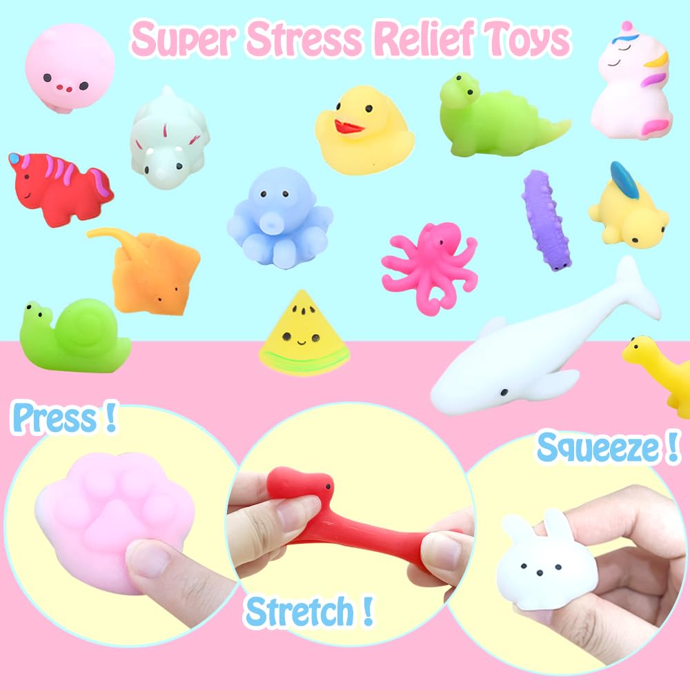 Albiuev colorful Mochi Squishies showcase variety for learning colors.