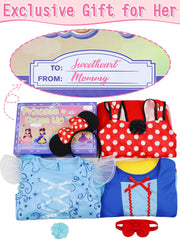AlecosFun dress trunk overview showcases contents for organized pretend play.