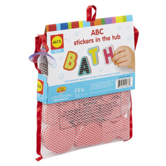Storage bag with suction cups keeps letters organized between baths