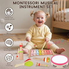 Aliex pink 6-in-1 maracas for cooperative play and sound games