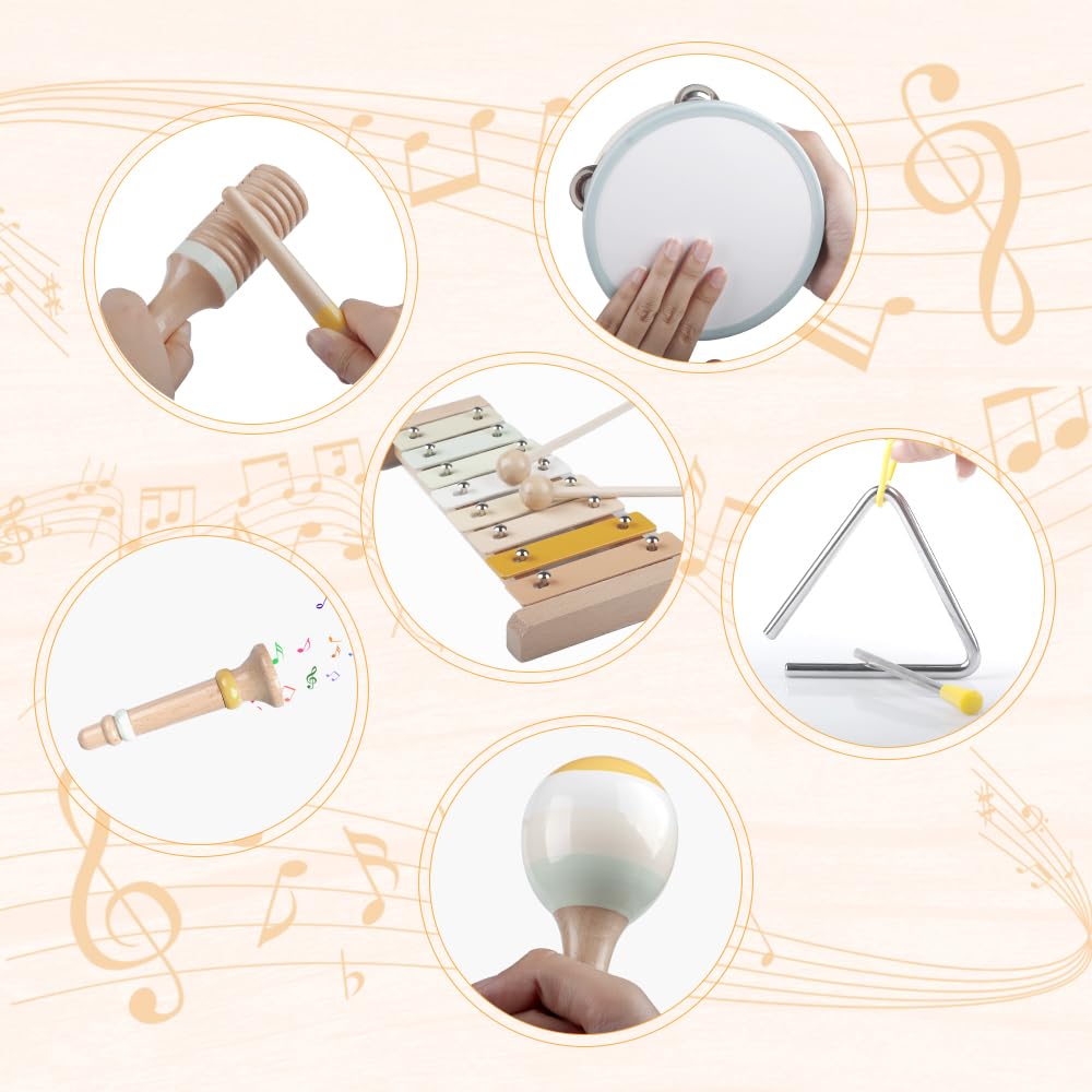 Aliex preschool musical toys set fosters rhythm, sight, and touch through hands-on sessions.