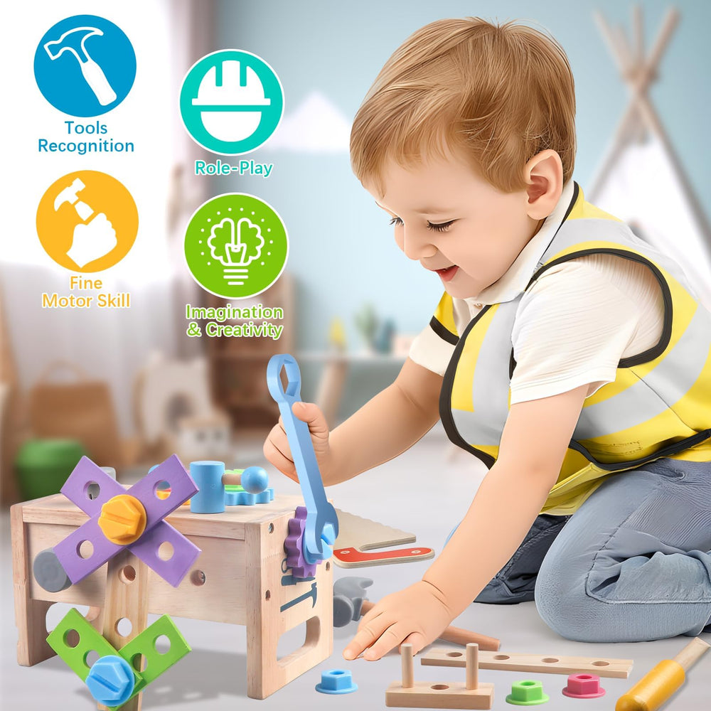 Aliex smooth-polished wood with rounded edges for safe morning and afternoon play
