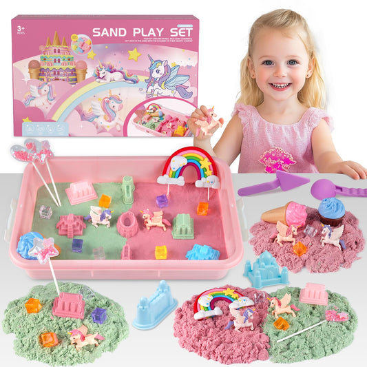 Aliex Unicorn Sensory Bin Kit lid, ready for storage and mess-free play.