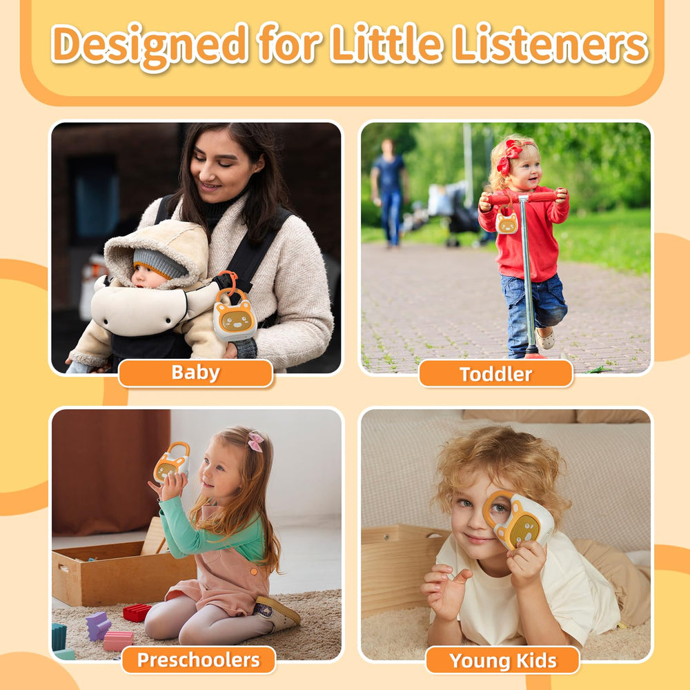 Alilo Pocket Bunny supports custom content for personalized listening.
