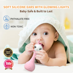 alilo Smarty Bunny ears light up close to stimulate visual tracking during play