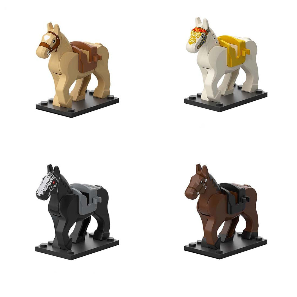 ALiquid minifigure horse detail close-up highlighting molded features for realism