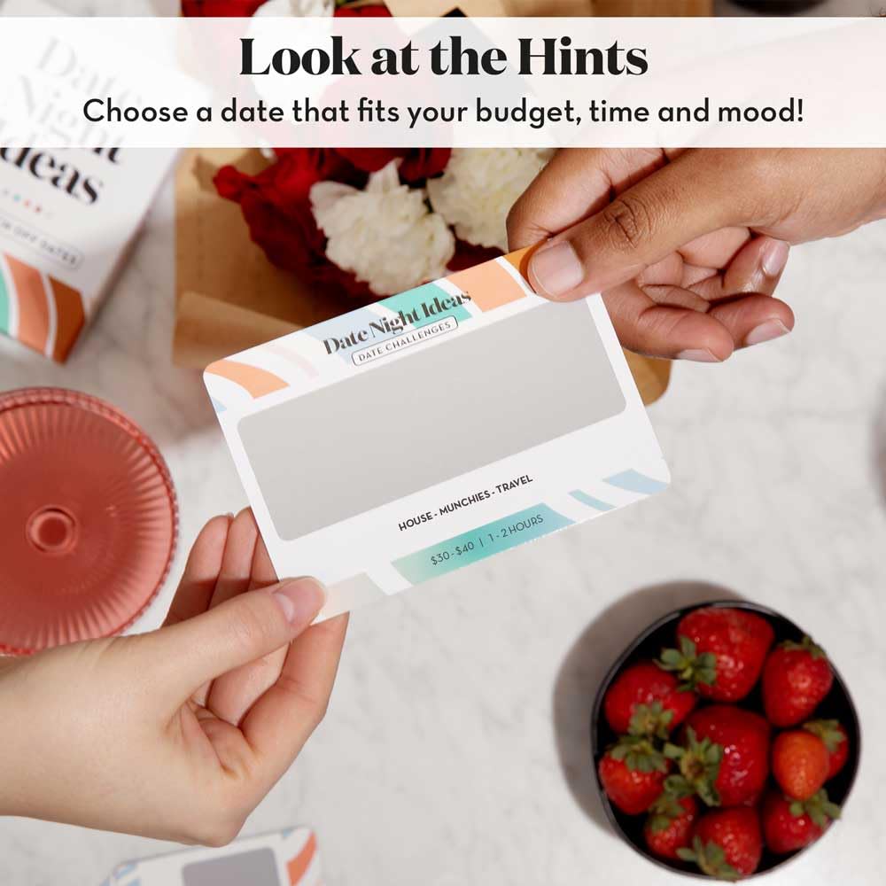 All Natural Shop scratch-off date ideas game for engaging couple experiences