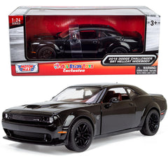 All Star Toys 2018 Challenger Hellcat Widebody glossy black finish for display.