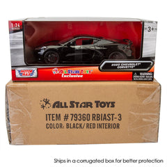 All Star Toys Corvette C8 Stingray 1/24 diecast model with 7.5 inch length