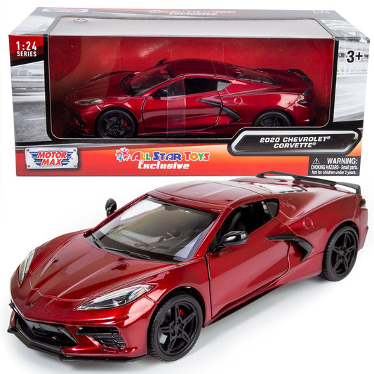 All Star Toys Corvette C8 Stingray front view shows detailed metallic finish and authentic styling.