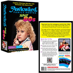 All Things Equal Awkward 80s photo cards on a table inviting quick play.