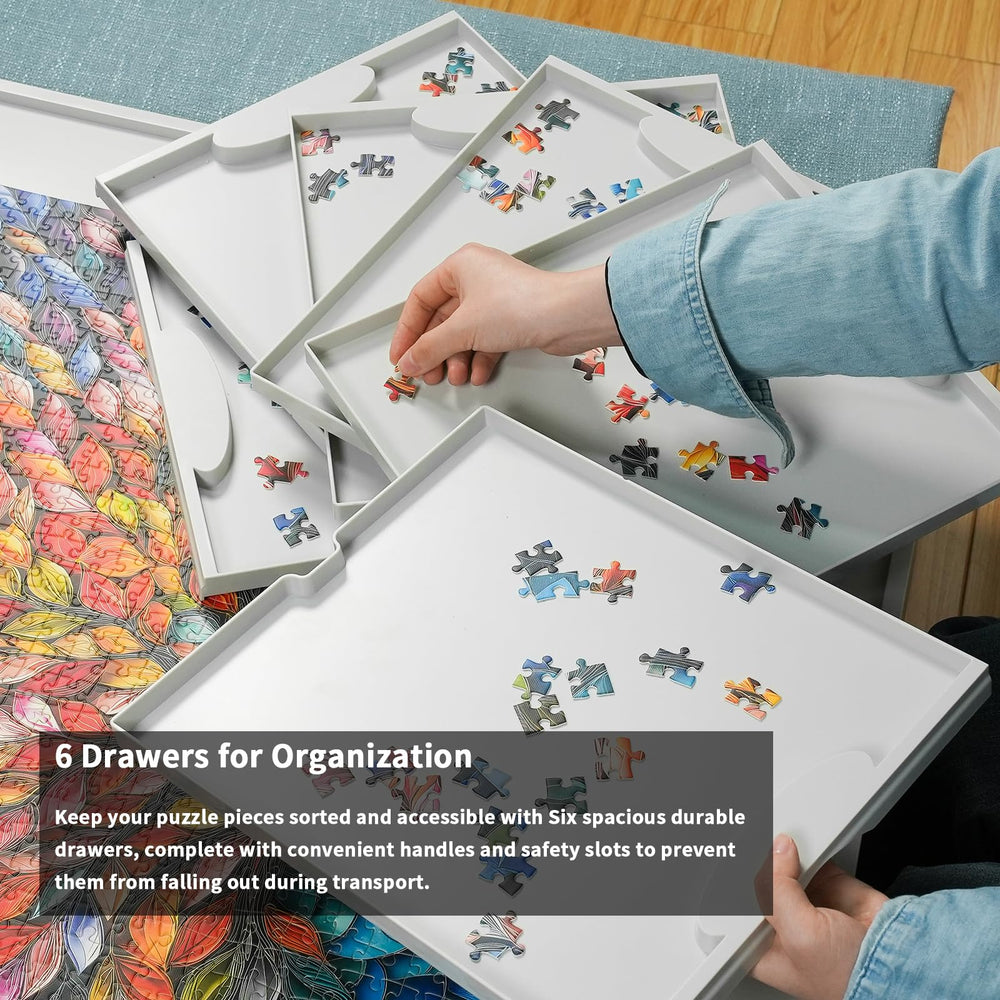 ALL4JIG 1500-piece puzzle board supports large challenges for adults.