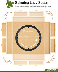 ALL4JIG sliding drawers sort pieces by color or border during solving.