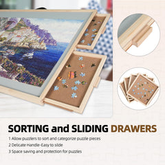 ALL4JIG four-drawer puzzle trays organize pieces efficiently.