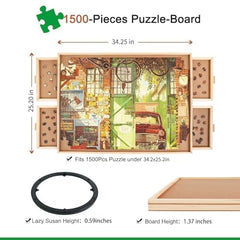 All4JIG four-drawer puzzle storage keeps pieces organized during assembly.