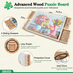 ALL4JIG puzzle board 360-degree rotation reduces neck strain while puzzling