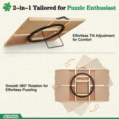 ALL4JIG puzzle board angled surface keeps pieces steady during assembly