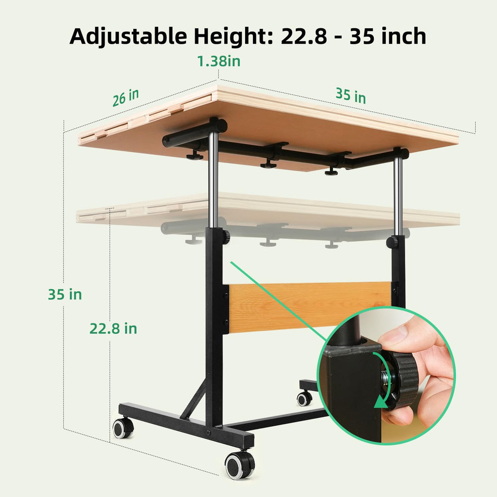 ALL4JIG puzzle table on caster wheels for easy relocation.