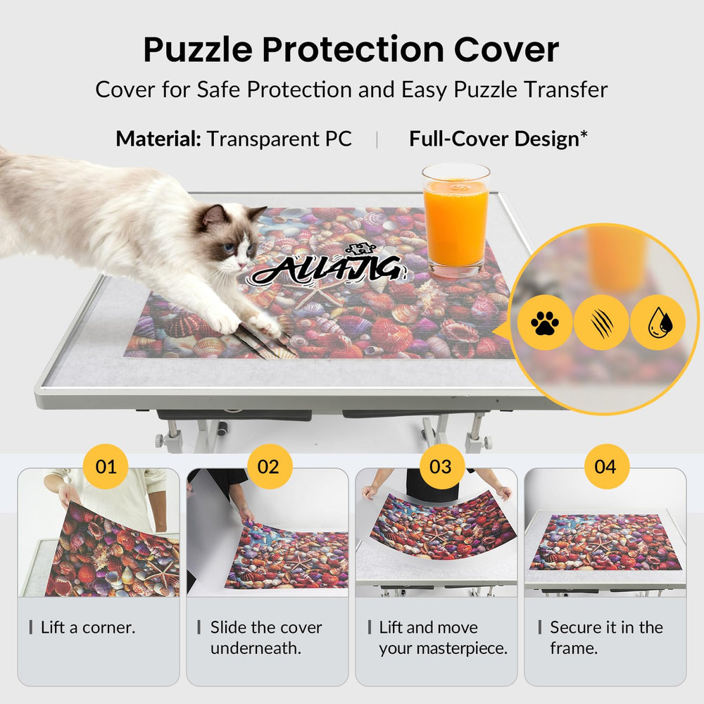 ALL4JIG puzzle table with casters for easy repositioning