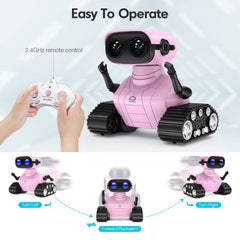 ALLCELE Girls Robot Toy pink in demo dance mode for family fun