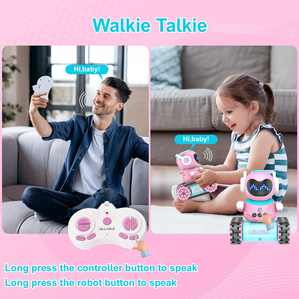 ALLCELE robot intercom feature lets parents and kids chat during play