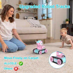 ALLCELE robot can play music, changing tunes via remote control