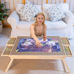 Aloftopz 1000-piece puzzle table top offers ample space for large puzzles.