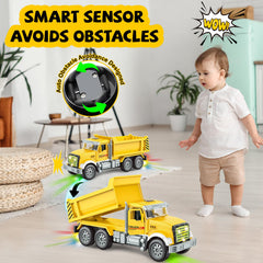 ALOTJOY dump truck with opening cab doors boosts pretend play.