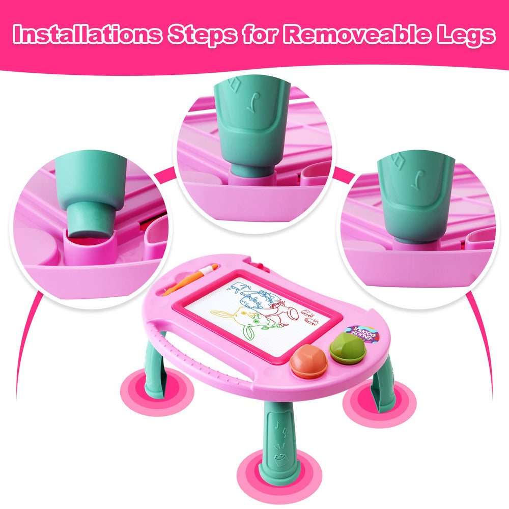 ALOTJOY erasable doodle board with slider eraser for easy resets