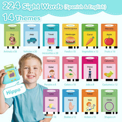 Alotwan bilingual flash cards animals support expressive language with colorful animal scenes.